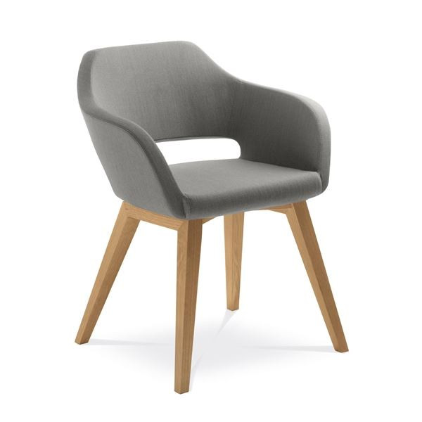 Konferenční křeslo Polo D - světle šedé