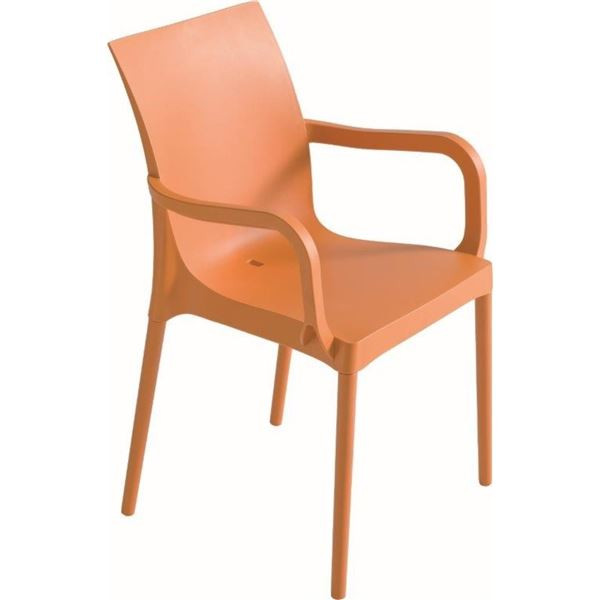Jídelní židle Eset - s područkami, oranžová