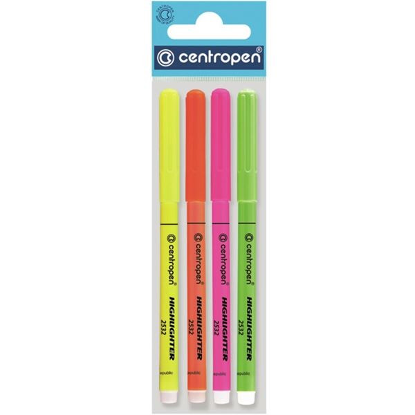 Zvýrazňovač Centropen 2532/4, sada 4 barev