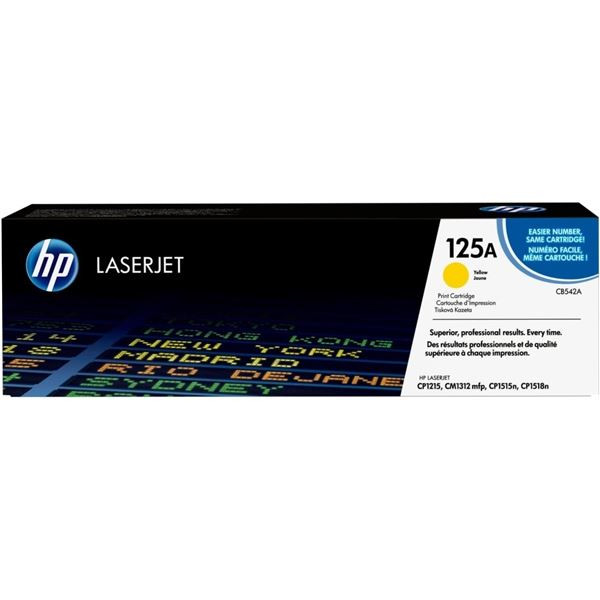 Toner HP CB542A, žlutý,