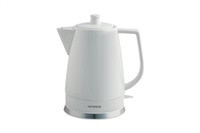 Orava VK-3813 W rychlovarná konvice, 1500 W, 1.5 l, kermická, automatické vypnutí, bílá