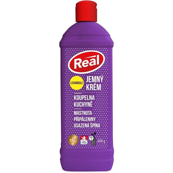 Jemný čisticí krém Real levandule, 600 g