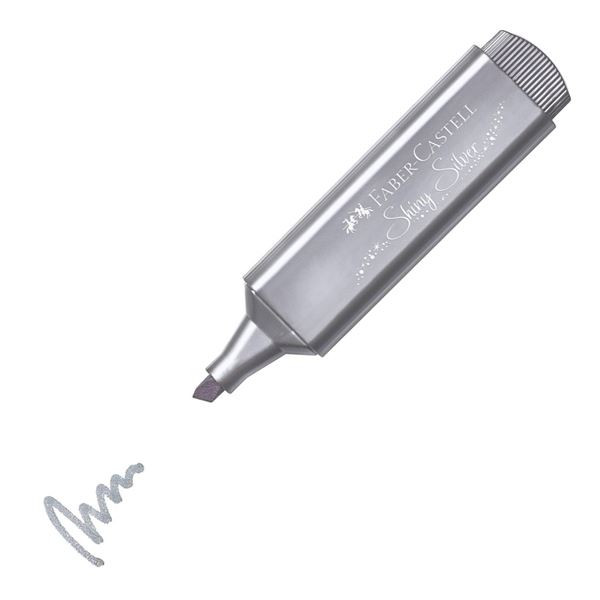 Zvýrazňovač Faber-Castell 46, metalická stříbrná