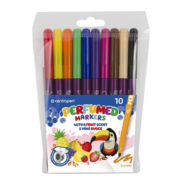 Fixy Centropen 2589, parfémované, sada 10 barev