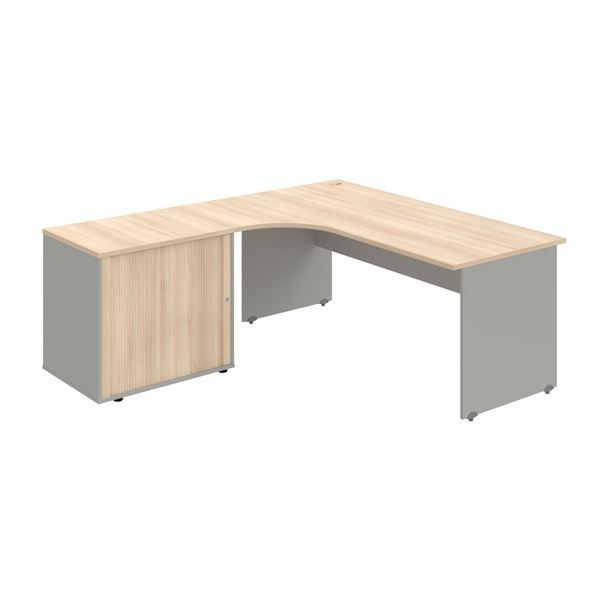 Psací stůl Hobis Gate GE 1800 60 HR P - akát/šedá