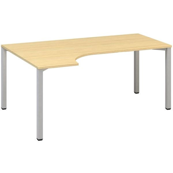 Psací stůl Alfa 200 - ergo, levý, 180 cm, dub Vice