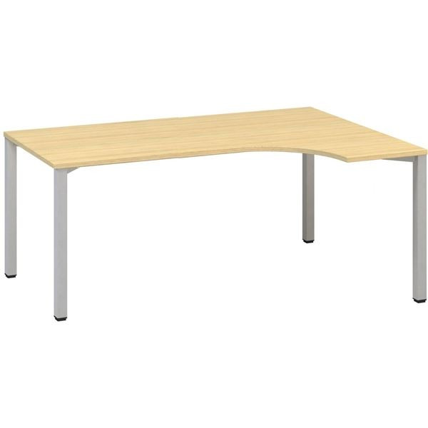 Psací stůl Alfa 200 - ergo, pravý, 180 cm, dub Vic