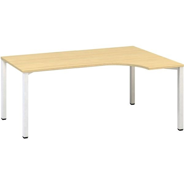 Psací stůl Alfa 200 - ergo, pravý, 180 cm, dub Vic