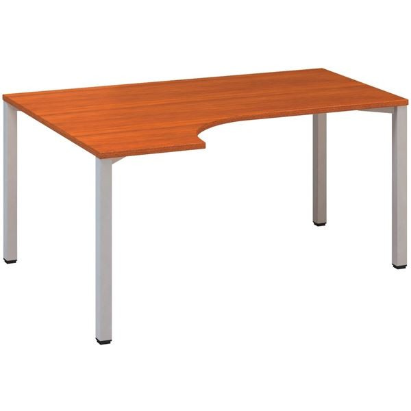 Psací stůl Alfa 200 - ergo, levý, 160 cm, třešeň/s