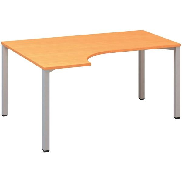 Psací stůl Alfa 200 - ergo, levý, 160 cm, buk Bava