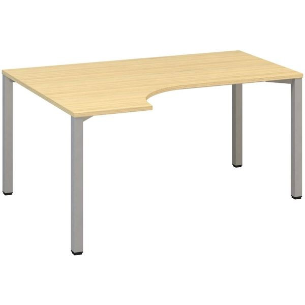 Psací stůl Alfa 200 - ergo, levý, 160 cm, dub Vice