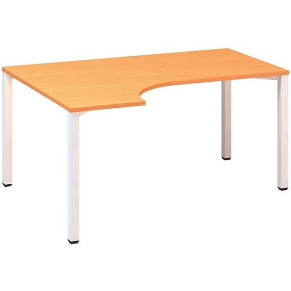 Psací stůl Alfa 200 - ergo, levý, 160 cm, buk Bava