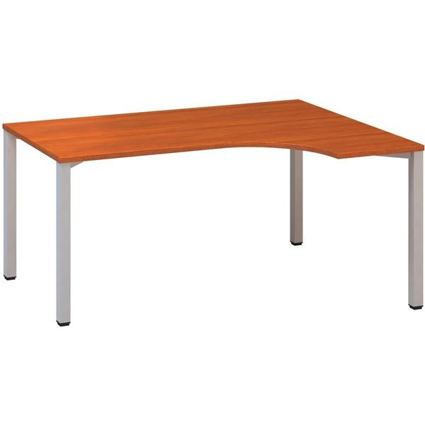 Psací stůl Alfa 200 - ergo, pravý, 160 cm, třešeň/