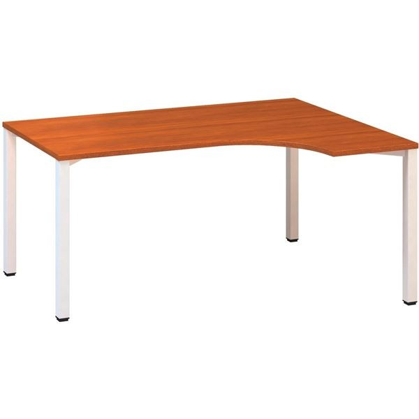 Psací stůl Alfa 200 - ergo, pravý, 160 cm, třešeň/