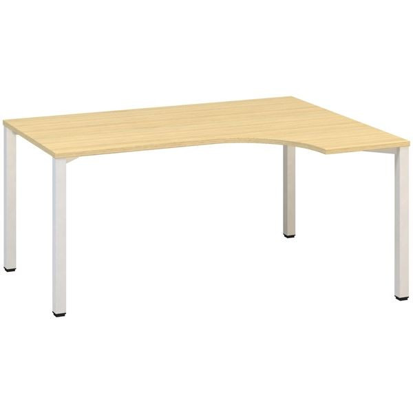 Psací stůl Alfa 200 - ergo, pravý, 160 cm, dub Vic