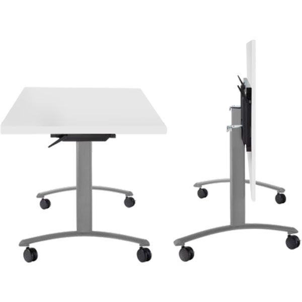 Mobilní sklopný stůl Classic - 180 x 80 cm, bílý/c