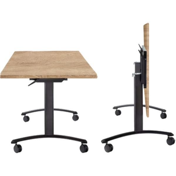 Mobilní sklopný stůl Classic - 180 x 80 cm, dub/če