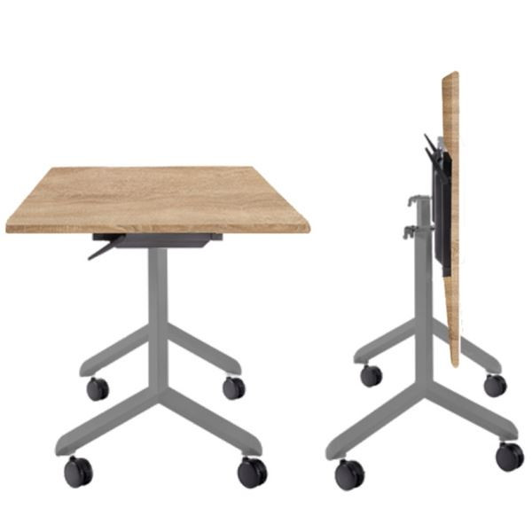 Mobilní sklopný stůl PRO - 150 x 80 cm, dub/šedý