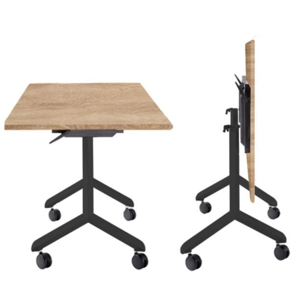 Mobilní sklopný stůl PRO - 180 x 80 cm, dub/černý