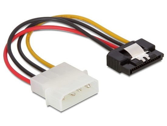 Delock Power Adapter Molex 4-pin na SATA 15-pin, 12cm, kovová západka