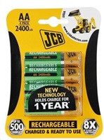 JCB RTU NiMH AA/R06, min.2400mAh, přednabitá, blistr 4 ks