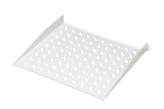 Digitus 19" pevná police 1U,ventilační otv.,šedá,nosn. 15kg, 400x44mm