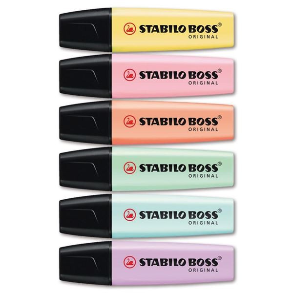 Zvýrazňovač STABILO BOSS ORIGINAL, sada 6 barev