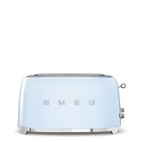 Smeg TSF02PBEU, toustovač / topinkovač, 4 toasty, 6 úrovní opékání, zásuvka na drobky, styl. 50. let, pastelově modrý