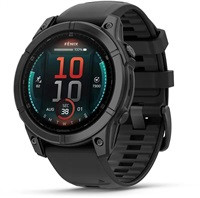 Garmin fenix® E – 47 mm, AMOLED, Slate grey steel / Černý silikonový řemínek, EU