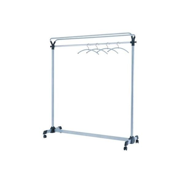 Šatnový věšák Alba, mobilní, stříbrný