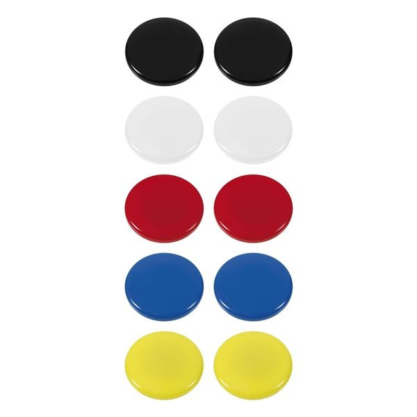 Sada magnetů - 30 mm, mix barev, 10 ks