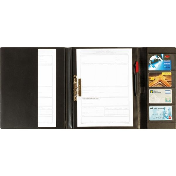 Uzavíratelná psací podložka A4, černé