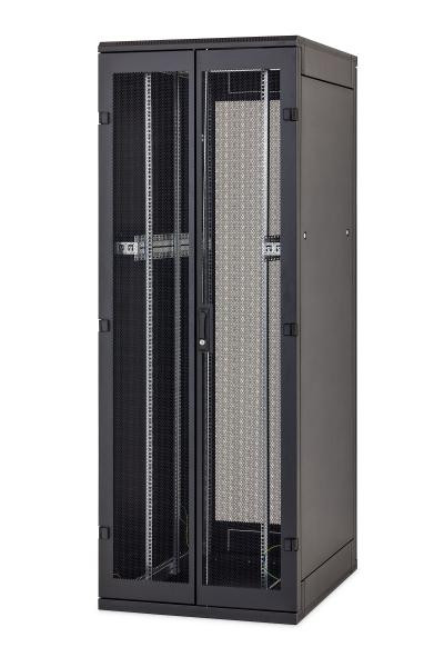 Stojanový rozvaděč 15U (š)600x(h)1000, skleněné dveře, rozebíratelný, šedý