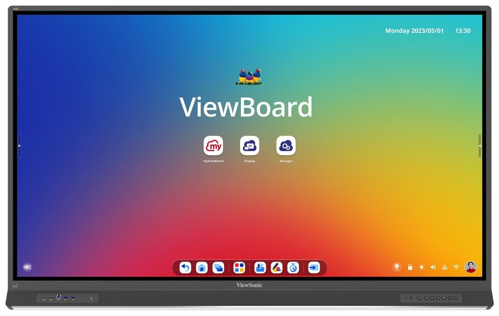 ViewSonic Flat Touch Display IFP8653/ 86"/ UHD/450nits, 1200:1, 8G RAM/128GB/HDMI/VGA/USB-C /RJ45 x2, RS232 x1, Grey