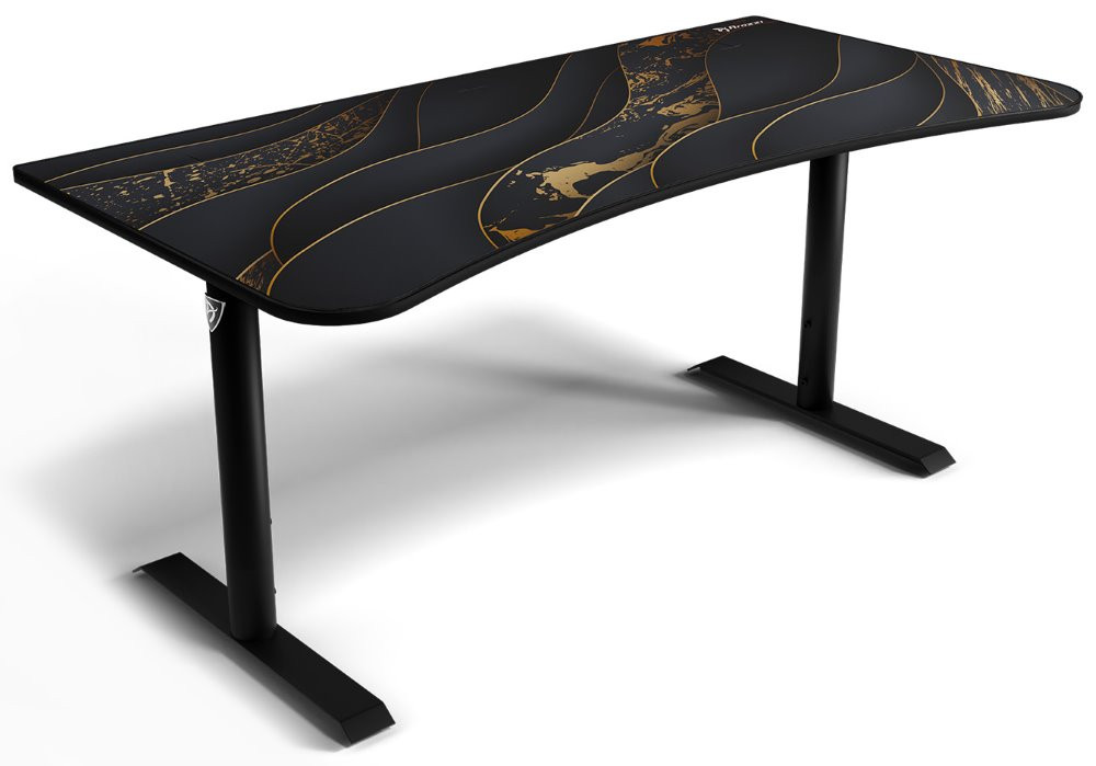AROZZI herní stůl ARENA Gaming Desk Black Gold