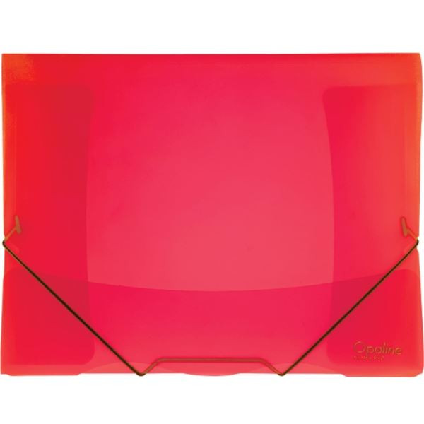 Desky s chlopněmi Opaline  a gumičkou A4 červené