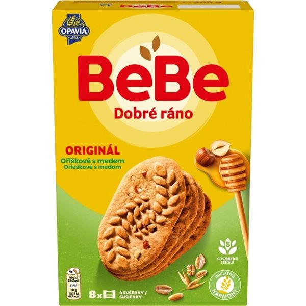Sušenky BEBE Dobré ráno oříšek a med, 400 g