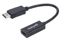 MANHATTAN Adaptér, DisplayPort, DP-Male/HDMI-Female, černý