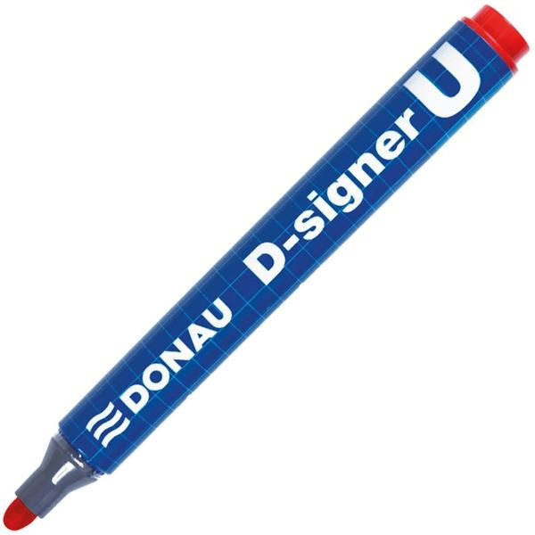 Pernamentní popisovač Donau D-Signer, červený