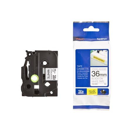 Brother - TZe-S261, bílá / černá (36mm, extr. adhez.)