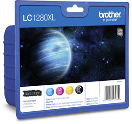 Brother LC-1280XL sada inkoustů - black, magenta, yellow, cyan