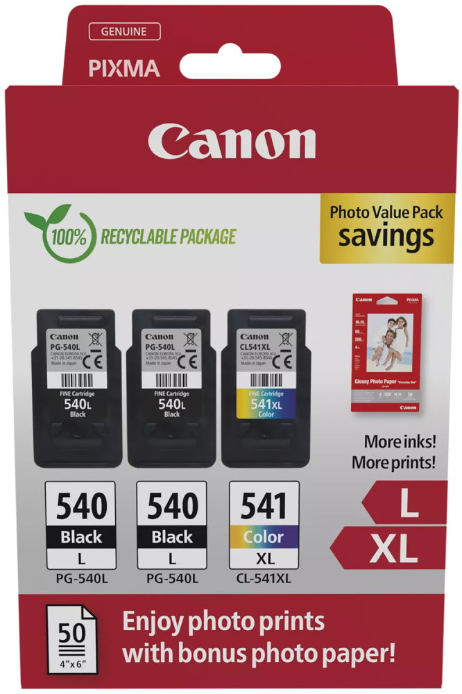 Canon inkoustová náplň PG-540Lx2/CL-541XL PVP 4x6 (GP-501 50listů)
