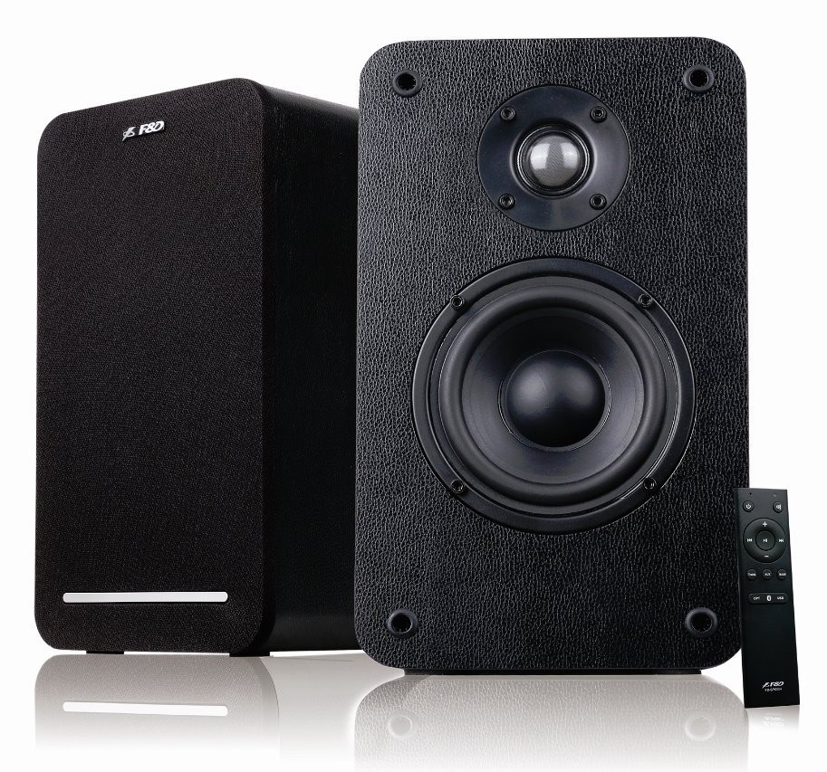 POŠKOZENÝ OBAL - FENDA F&D repro R40BT/ 2.0/ 60W/ dřevěné/ černé/ BT4.2/ USB/ optický vstup/ dálkové ovládání