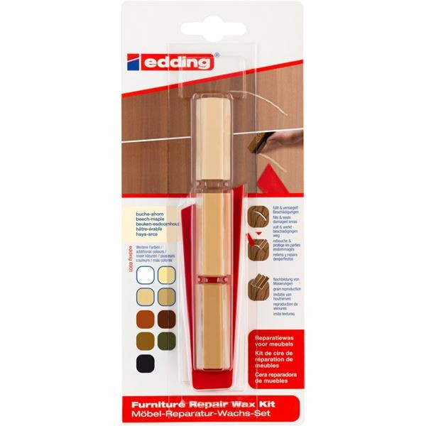 Vosk na opravu nábytku edding 8901 - 3 ks, buk/jav