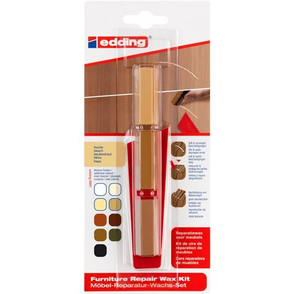 Vosk na opravu nábytku edding 8901 - 3 ks, buk