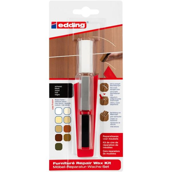 Vosk na opravu nábytku edding 8901 - 3 ks, černý