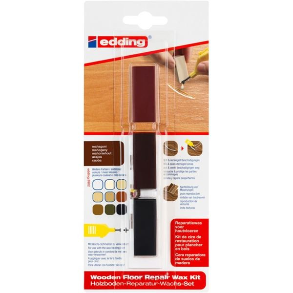 Vosk na opravu podlah edding 8902 - 3 ks, mahagon