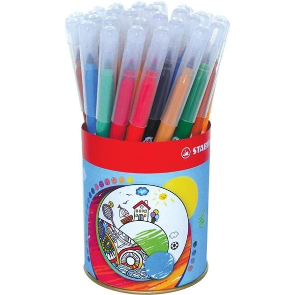 Fixy STABILO Trio A-Z, 36 ks (plechová dóza)