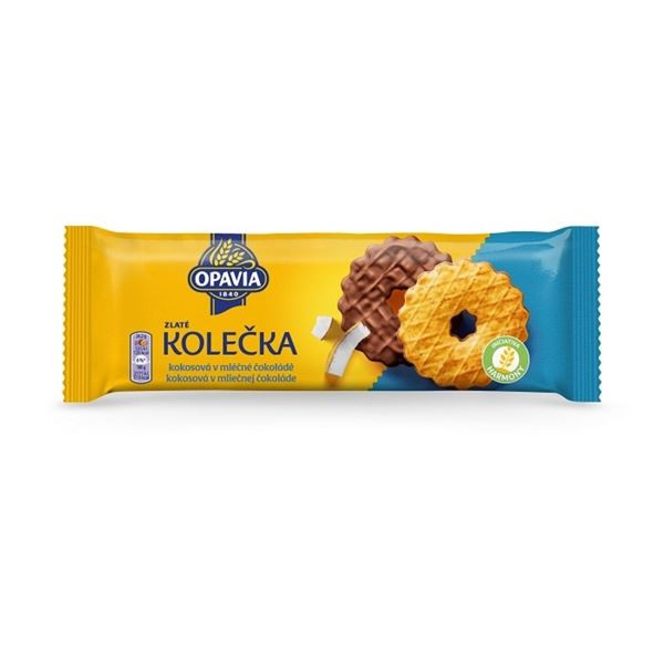 Sušenky Opavia Zlaté - Kolečka,kokos,polomáč.,146g