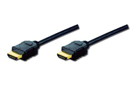Digitus Připojovací kabel HDMI High Speed, typ A M/M, 5,0 m, Full HD 60p, zlatý, bl